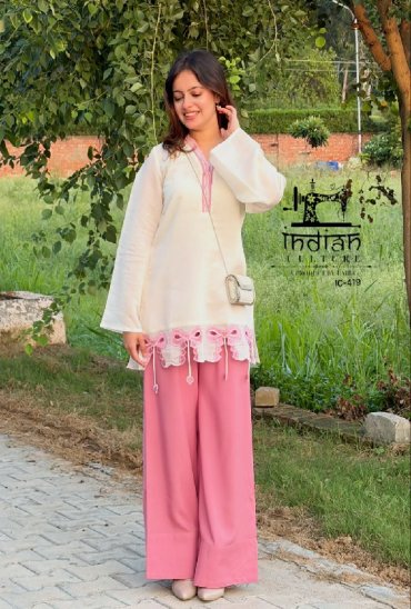 IINDIAN CULTURE D.NO LRC-419 WHOLESALE READYMADE MAL CHANDERI UNIQUE PATTERN CORD SET FOR EXPORT