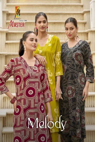 MASTER MELODY WHOLESALE READYMADE RAYON PRINTED TRENDY STYLISH CORD SET FOR EXPORT