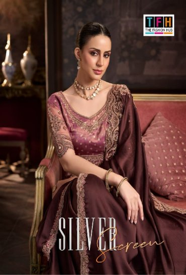 TFH SILVER SCREEN VOL 24 WHOLESALE DESIGNER PARTY WEAR INDIAN SAREES FOR WOMEN EXPORTER