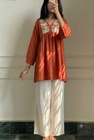 MARUTI FASHION PRESENT READYMADE RAYON BIG SIZE TRENDY STYLISH KURTI WITH PLAZZO FOR WOMEN EXPORTER