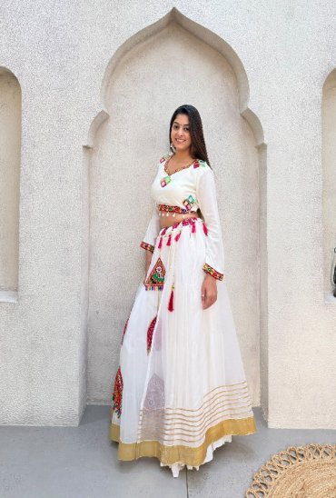 TEXTILEDEAL PRESENT READYMADE RAYON WITH WORK NAVRATRI SPECIAL LEHENGA CHOLI FOR EXPORT
