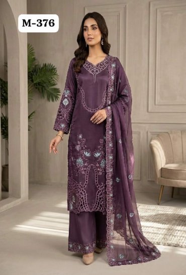 TEXTILEDEAL D.NO M-376 WHOLESALE READYMADE SHISHA SILK BEAUTIFUL 3 PCS COMBO SET SUITS SUPPLIER