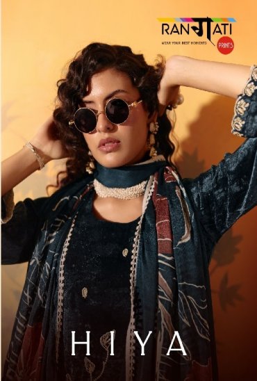 RANGATI PRINTS HIYA WHOLESALE PLUSH VELVET WINTER COLLECTION UNSTITCH SALWAR SUITS EXPORTER