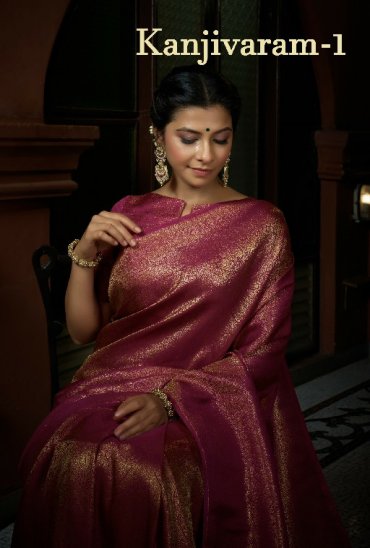 SL KANJIVARAM VOL 1 WHOLESALE PURE KANJIVARAM WEAVING SILK PARTY WEAR INDIAN SAREES FOR WOMEN ONLINE