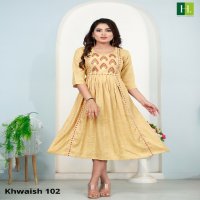 Hirwa Khwaish Wholesale Anarkali Stylish Long Kurtis