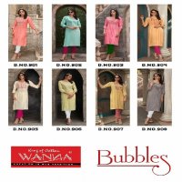 Wanna Bubbles Wholesale Reyon Long Kurtis Catalogs