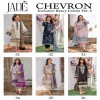 Jade Chevron Exclusive Heavy Cotton Vol-4 Wholesale Lawn Printed Dress Material