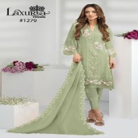 LAXURIA 1279 PARTY WEAR PAKISTANI FULLSTITCH TOP BOTTOM WITH NAZNIN DUPATTA