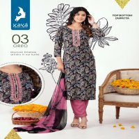 Kaya Oreo Wholesale 3 Piece Straight Kurtis With Pant And Dupatta