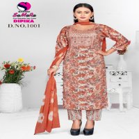 Samara Dipika Vol-1 Wholesale Capsule Foil Print Kurti With Pant And Dupatta Combo