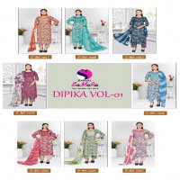 Samara Dipika Vol-1 Wholesale Capsule Foil Print Kurti With Pant And Dupatta Combo