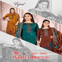 Fyra Winter Queen Wholesale Pure Pashmina Spun Diamond Work Dress Material