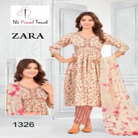 The Final Touch Zara Wholesale Two Tone Capsule Print Kurtis With Pant And Dupatta