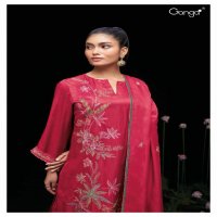Ganga Aina S2213 Wholesale Pure Gazi Silk With Hand Work Salwar Suits