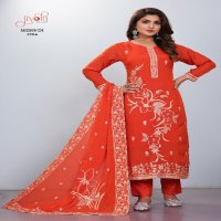 Jivora Mehndi Wholesale Exclusive Jacquard Butti And Hand Work Readymade Suits