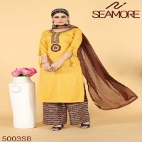 SEAMORE PADMAVATI ONE FULLSTITCH FANCY KURTI PANT DUPATTA SET