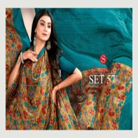 Sushma Set 57 Wholesale Crepe Printed Indian Sarees