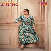 Ambika Jawan Vol-3 Wholesale Mill Print Ghera Tops Combo