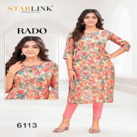 Starlink Rado Wholesale Tissue With Jari Pattern Long Kurtis Combo