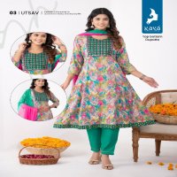 Kaya Utsav Wholesale 3 Piece Anarkali Pattern Salwar Suits