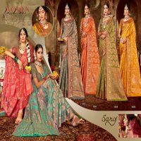 Saroj Kundan Vol-1 Wholesale Soft Organza Meena Design Sarees
