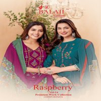 Balaji Raspberry Vol-14 Wholesale Pure Cotton With Work Dress Material
