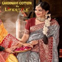 Lifestyle Lakhnavi Cotton Wholesale Ethnic Sarees