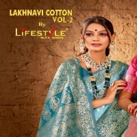 Lifestyle Lakhnavi Cotton Vol-2 Wholesale Ethnic Sarees