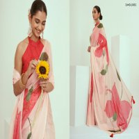 HT Blossom Wholesale Georgette With Brush Print Ethnic Sarees