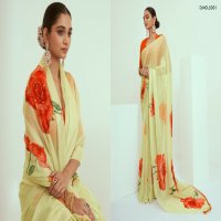 HT Blossom Wholesale Georgette With Brush Print Ethnic Sarees