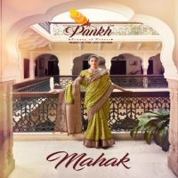 PANKH MAHAK 7501-7510 TRADITIONAL WEAR SILK DIGITAL PRINT WEAVE BORDER SAREES