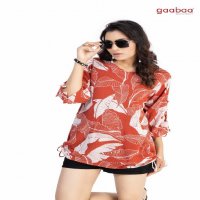 Gaabaa D.no 880 Wholesale Short Top With Stitching Pattern Tops