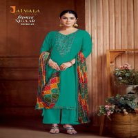 Jaimala Nigaar Vol-23 Wholesale Reyon Slub Embroidery And Diamond Work Dress Material