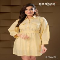 Gaabaa Khwaish Wholesale Handloom Cotton Dress With Belt Kurtis