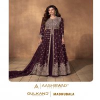 Aashirwad Madhubala Wholesale Real Georgette Free Size Stitched Salwar Suits