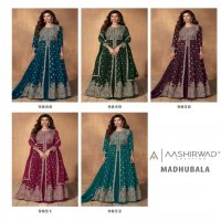 Aashirwad Madhubala Wholesale Real Georgette Free Size Stitched Salwar Suits