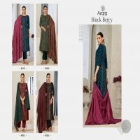 Radhika Azara Black Berry Vol-6 Wholesale Blossom Cotton With Neck Work Dress Material