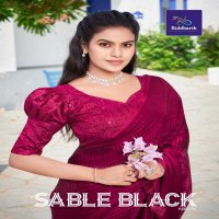 SIDDHARTH SILK MILLS SABLE BLACK VOL 1 PARTY WEAR SAREES WITH HEAVY BLOUSE