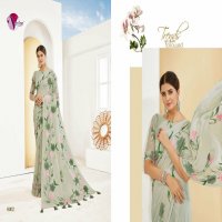 HT Venice Flora Wholesale Georgette With Brush Print Ethnic Sarees