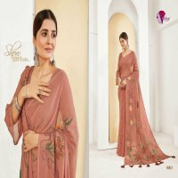 HT Venice Flora Wholesale Georgette With Brush Print Ethnic Sarees