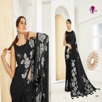 HT Venice Flora Wholesale Georgette With Brush Print Ethnic Sarees