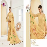 HT Venice Flora Wholesale Georgette With Brush Print Ethnic Sarees