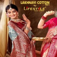 Lifestyle Lakhnavi Cotton Vol-4 Wholesale Ethnic Sarees