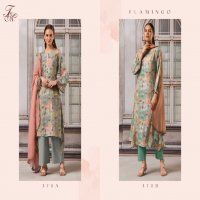 T AND M DESIGNER FLAMINGO 370 AB OCCASION WEAR HANDWORK WITH PRINT DREES MATERIAL