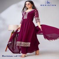 BERISTON VOL 11 FULLSTITCH MULTI SEQUENCE WORK KURTI PANT DUPATTA CATALOG