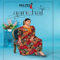 Dee Cee Aanchal Wholesale Heavy Chanderi Print Anarkali Kurtis