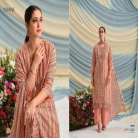 Glossy Simar Suravi Vol-5 Wholesale Pure VIscose Muslin Embroidery Work Salwar Suits