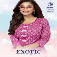 Deeptex Exotic Vol-5 Wholesale Pure Cotton Long Kurti With Pants
