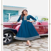 AANCHI RAGINI STITCHED FANCY EMBROIDERY FLAIR LONG KURTI