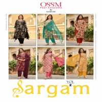 OSSM Sargam Vol-2 Wholesale Fancy Straight Mirror Work Kurti With Pant And Dupatta